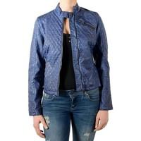 kaporal jacket jacket cera blue womens leather jacket in blue