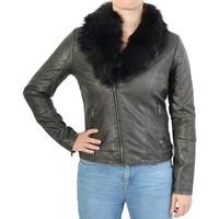kaporal down jacket cola black womens leather jacket in black