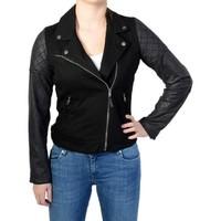 kaporal biker jacket nash black womens jacket in black