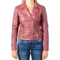 Kaporal Jacket Crank Bordeaux women\'s Leather jacket in red