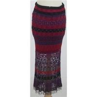 Karen Millen size 10 purple mix crochet skirt
