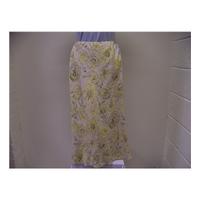 Kaliko silk /linen mix skirt with yellow flowers, size 10 Kaliko - Yellow - Patterned skirt