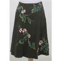 Karen Millen, Size 10, Brown Patterned Skirt