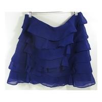Karen Millen Size M Electric Blue Sheer Layered Skirt