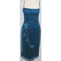 Karen Millen Size 10 deep turquoise evening dress