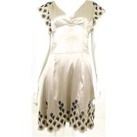 Karen Millen Ivory silk shift dress Size 12