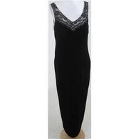 Kaliko, size 12 black velvet long dress