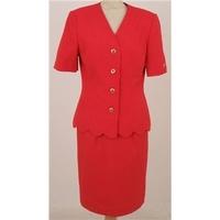 Kasper, size 12 bright red skirt suit