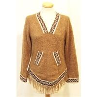 kactus size s brown alpaca wool jumper