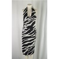 karen millen black white dress size 10