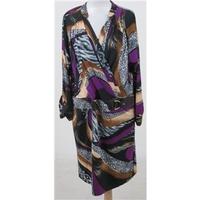 Kaleidoscope - Size: 18 - Purple and animal print dress