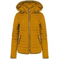 Kacie Quilted Hooded Jacket in Old Gold  Tokyo Laundry