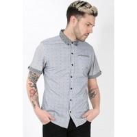 Kangol Noah Style Contrast Collar Dotted Shirt