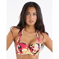 kabuki bloom halter bustier raspberry