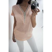 Kaidence diamante v-neck tee