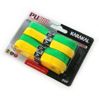 Karakal PU Duo Super Replacement Grip - Pack of 2 - Green/Yellow