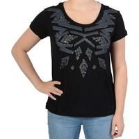 kaporal t shirt taja black womens t shirt in black