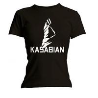Kasabian Ultra Black Skinny Ladies Black T Shirt: Small