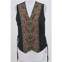 Kaleidoscope, size 10 black mix beaded waistcoat