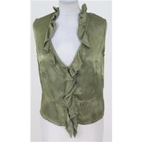 Karen Millen, size 12 golden green sleeveless top