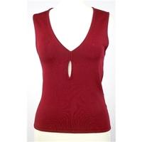 Karen Millen - Size 1 - Scarlet - Sleeveless Sweater Top