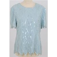 Kaledoscope Size: 12 Aqua Blue Sequined Top