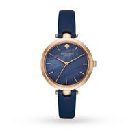 Kate Spade New York Ladies Holland Blue Leather Strap Watch KSW1157