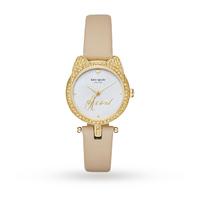 Kate Spade New York Ladies Novelty Light Brown Leather Strap Watch KSW1151