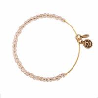 karma champagne gold beaded bangle