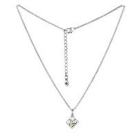 karma august birthstone silver necklace