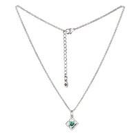 Karma May Birthstone Silver Necklace