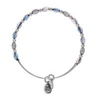 Karma Blue & Silver Beaded Bangle