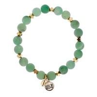 Karma Frosted Green Beaded Bracelet