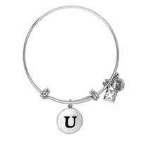 karma outlet silver letter u bangle