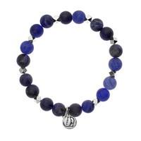 Karma Frosted Blue Beaded Bracelet