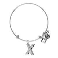 Karma Outlet Silver Letter X Bangle