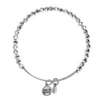 Karma Silver Beaded Bangle