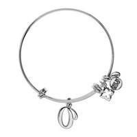 Karma Outlet Silver Letter O Bangle