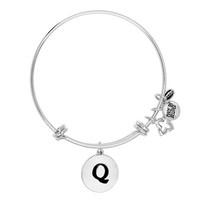 Karma Outlet Silver Letter Q Bangle