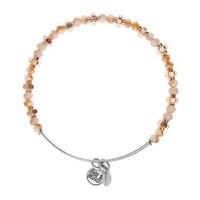 Karma Rose Gold Mixed Beaded Bangle