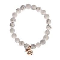 Karma White Marble Beaded Bracelet