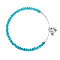 Karma Glass Indicolite Beaded Bangle