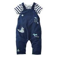 kd baby boy nautical dungaree and t shir