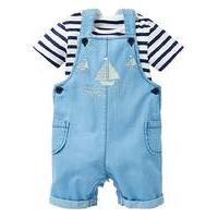 KD Baby Boy Sailor Dungareee and T-Shirt