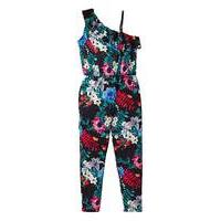 KD Girls One Shoulder Floral Jumpsuit