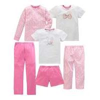 KD Edge Girls Pack of 6 Pyjamas