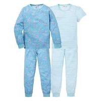 kd girls pack of two pyjamas