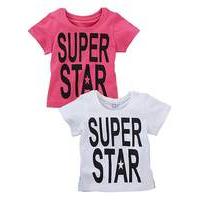 KD BABY Girls Pack of Two T-Shirts