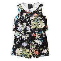 kd girls floral print scuba playsuit