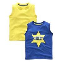 KD MINI Boys Pack of Two Vests (2-7 yrs)